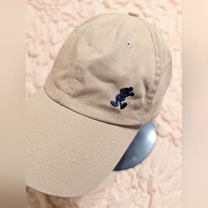 Disney Mickey Tan Cap with Blue Embroidery
